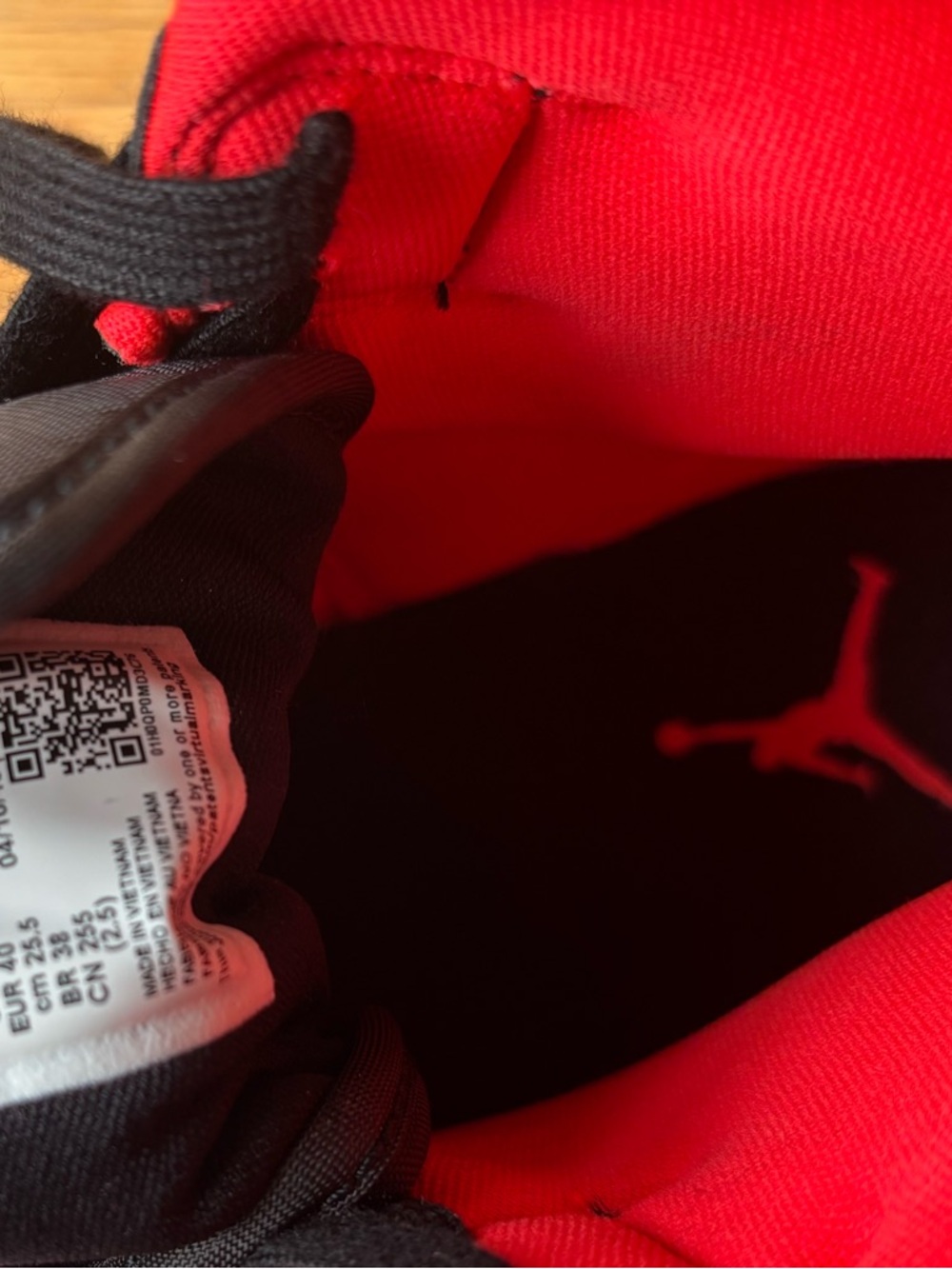 Air Jordan 1s, Infrared and Black High-Top Sneakers - Picture 3 of 9